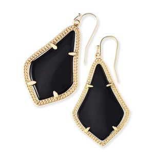 Kendra Scott Alex Gold Drop Earrings In Black